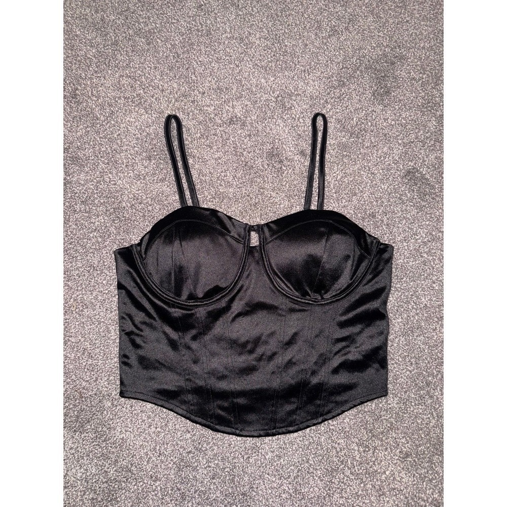 Madden NYC Junior's Black Bustier Corset Bra‎ Cup